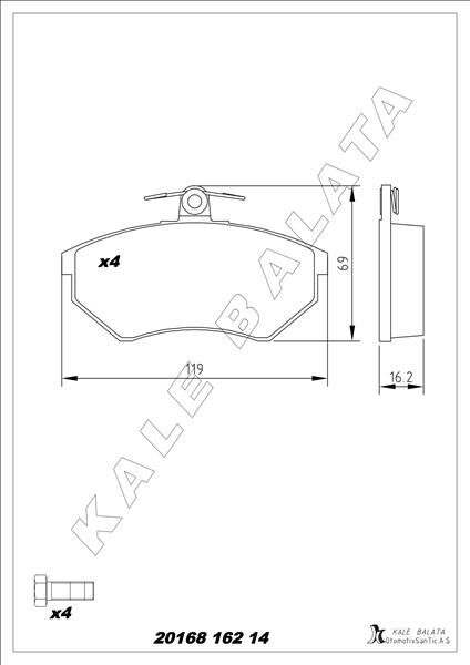 BALATA ÖN IBIZA-CORDOBA 1.8-TOLEDO I 93-99