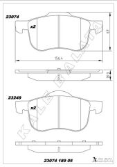 ÖN BALATA VOLVO S60 (00-10) S80 (98-06) V70 (97-07...