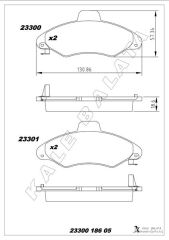 ON FREN BALATASI ESCORT 90>00 ORION 1.3 / 1.4 /...