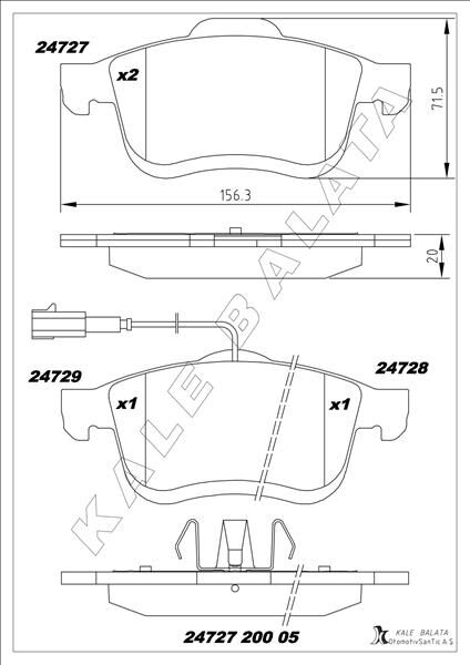 ÖN BALATA DOBLO 1.4 1.3D 1.6D 2.0D 10=> COMBO 1...