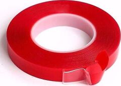ÇİFT TARAFLI BANT 30mm x 5mt KIRMIZI ŞEFFAF