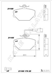 ÖN BALATA FİŞLİ TMPR-TİPO UNO 1.4-1.6 PANDA (85-04...