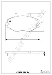 FREN BALATASI ÖN FORD TRANSİT 92> T15-M15