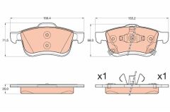 ÖN BALATA 500L 1.4 13=> 1.4LPG 14=>1.6 D MUL...