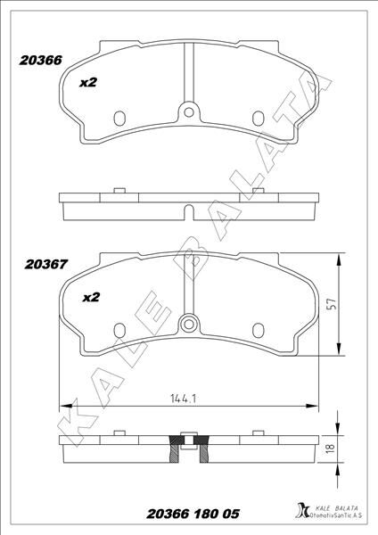 ÖN FREN BALATASI PEUGEOT J7-J9-J10 (ESKİ MODEL)