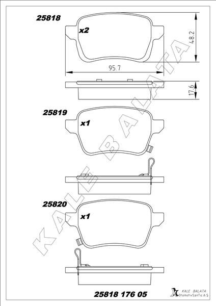 ARKA FREN BALATASI OPEL CORSA E 14>19 ADAM 14&g...