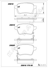 ARKA FREN BALATASI OPEL CORSA E 14>19 ADAM 14&g...