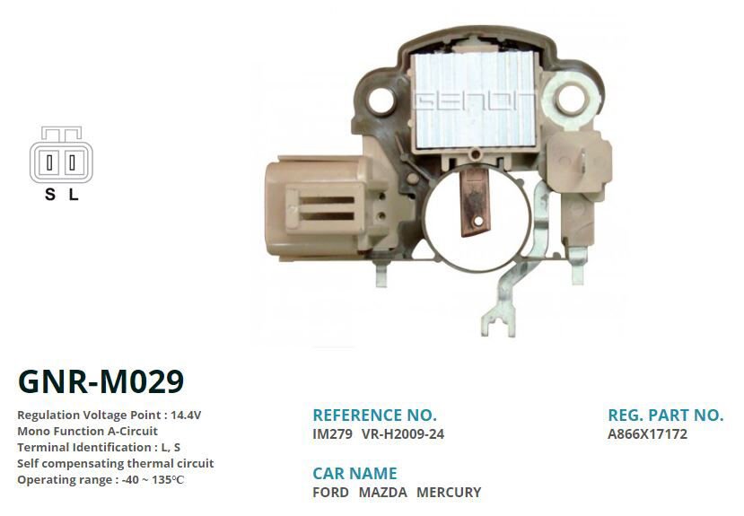 12V MAZDA 323 (90-96 MODEL) 28mm (L S)