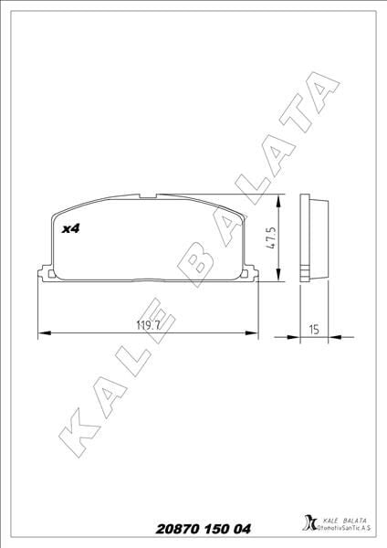 BALATA ÖN CAMRY-CARINA 13''- COROLLA-CORONA-CELİCA ...