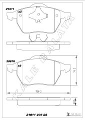 DİSK FREN BALATASI ÖN BORA 1998-2005-GOLF III-IV-N...