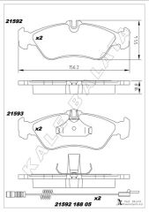 FREN BALATASI ARKA MERCEDES SPRINTER B901>B904 ...