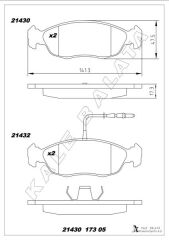 ÖN FREN BALATASI (FİŞSİZ) PEUGEOT P106 93>04 P2...