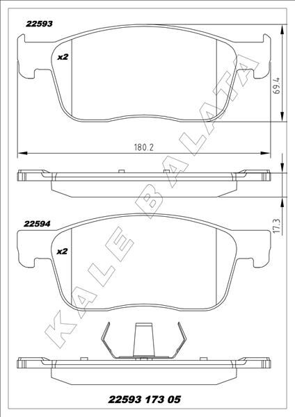 ÖN FREN BALATASI FIAT SCUDO 23> ZAFIRA LIFE 19&...