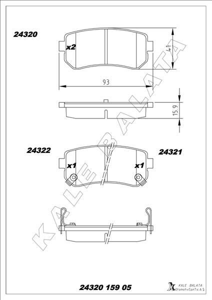 ARKA FREN BALATA HYUNDAI ACCENT ERA 1.4L G4EE 06-1...