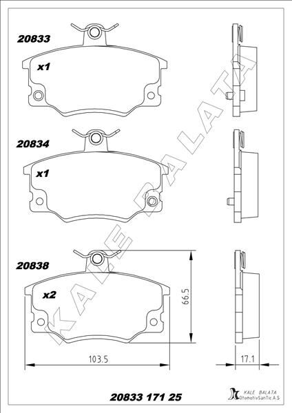 ÖN FREN BALATASI FIAT TEMPRA-TİPO-UNO-PUNTO ALFA R...