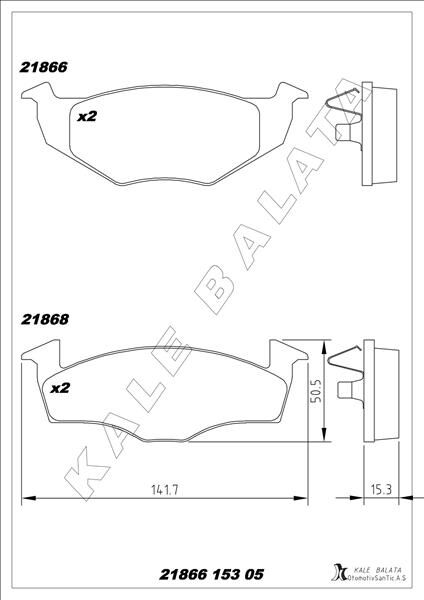 BALATA ÖN CORDOBA 1.7-1.9-IBIZA II.III-İNCA-TOLEDO...