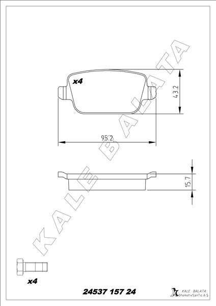 ARKA FREN BALATASI MONDEO IV CA2  07>14 S-MAX 0...