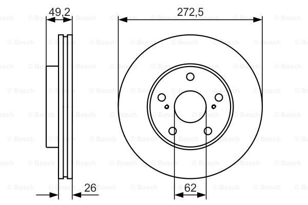 FREN DISKI ON COROLLA 06-13 / AURIS 07-12 / RAV4  01-05 (273-5)