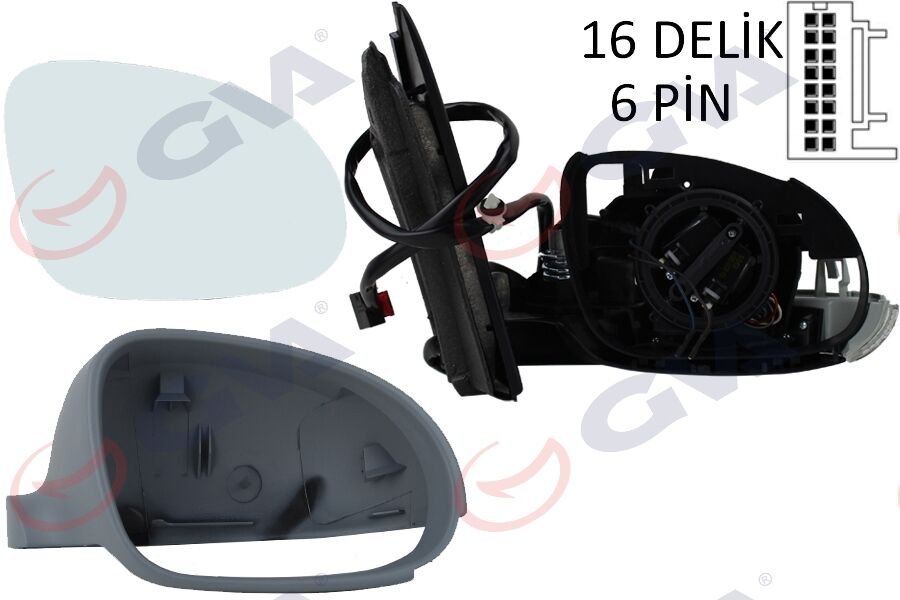 DIŞ DİKİZ AYNASI SAĞ GOLF 03> ELEKTRİKLİ+ISITMA...
