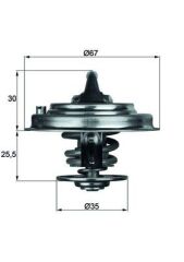 TERMOSTAT GOLF4-BORA AQN 2,3 97-04     (80°C)