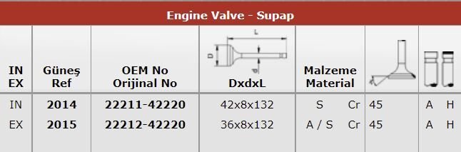 (x) SUBAP EMME+EGZOZ H100-2600 KAMYONET (2001 MODE...