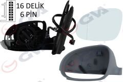 DIŞ DİKİZ AYNASI SOL GOLF 03> ELEKTRİKLİ+ISITMA...