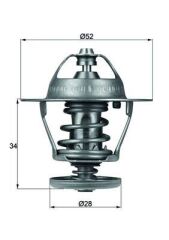 TERMOSTAT (88 °C) TRANSIT V-184 V-347 BOXER JUMPER DUCATO 2.2 2.4 TDCI HDI 01-