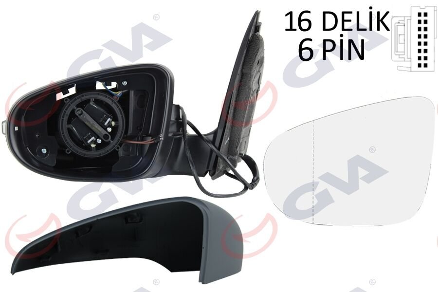 DIŞ DİKİZ AYNASI SOL GOLF 09> ELEKTRİKLİ+ISITMA...