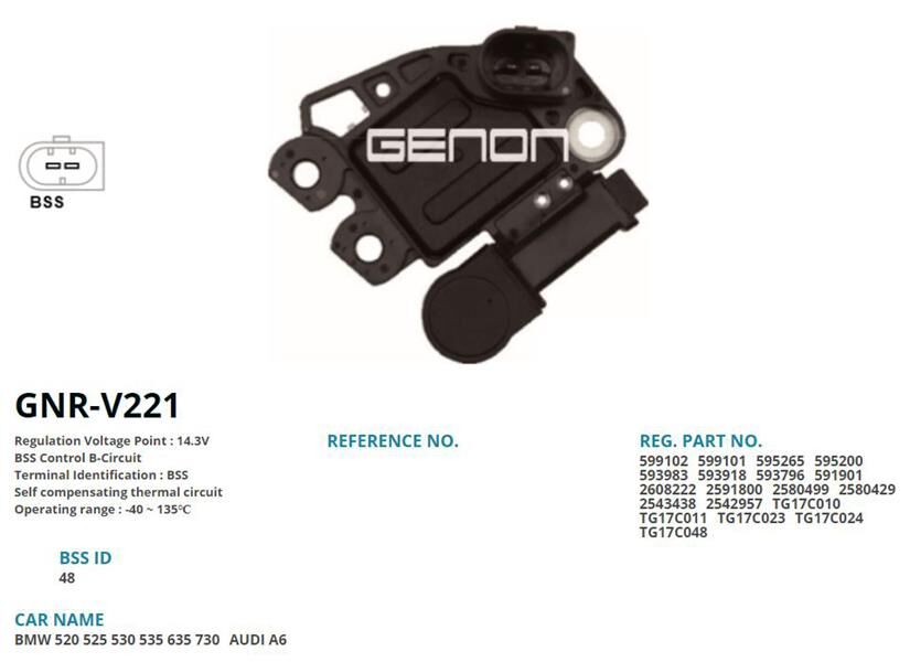 12V BMW 520d-525d-530d-635d-730d (BSS)