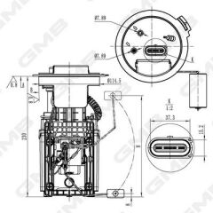 YAKIT POMPASI GOLF5-GOLF6-GOLF7-JETTA-A3-LEON CAXA-BMY-BLG-BGU-BSE-BAG-BLF-BLP-CBZA-CBZB 1,2 TSI-1,4 TSI-1,6-1,6 FSI  04-13
