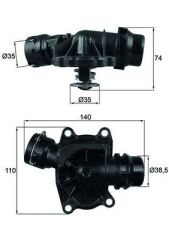 TERMOSTAT E38-E39-E46-X5 E53 LAND ROVER RANGE ROVER III M57-3.0 D 99-12