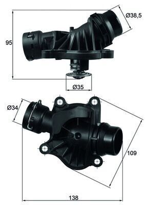 TERMOSTAT E46-E87-E90-E91-E92-E93-E60-E61-E63-E64-E65-E66-X3 E83-X5 E53-X5 E70-X6 E71 M47N-M47N2-M57N-M57N2 03-16