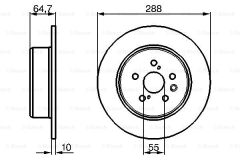 FREN DISKI ARKA AVENSIS (T22) 00-01 (288-5)