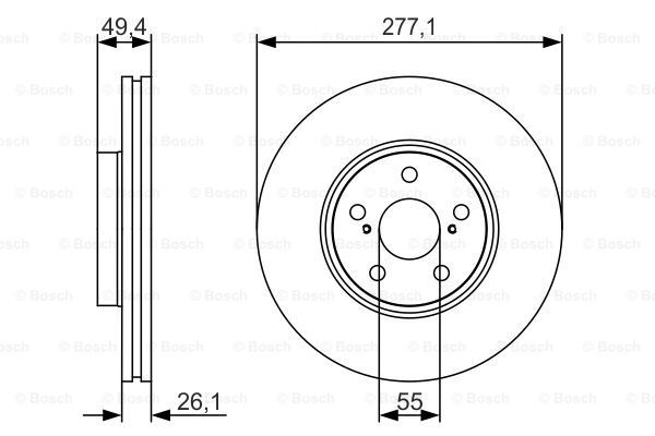 FREN DISKI ON AVENSIS 1.6 03-08 (277-5)