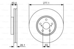 FREN DISKI ON AVENSIS 1.6 03-08 (277-5)