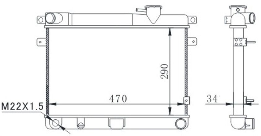RADYATÖR M131 EM-YM (470x292x34) (2 SIRA AL+PL SİS...