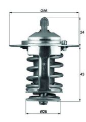 TERMOSTAT 82 °C 56'LIK STAREX H100 BONGO  K2500  PREGIO  COROLLA  AVENSIS   97->