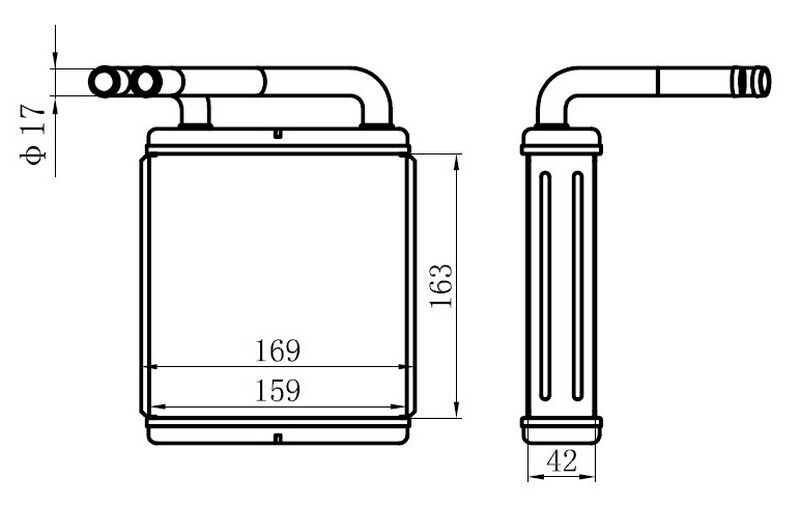 KALORİFER RADYATÖRÜ BRAZİNG H100 MİN. (163x165x42)