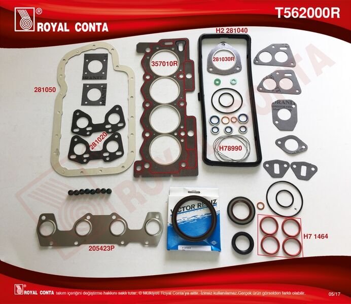 MOTOR TAKIM CONTA (REINZ KEÇELİ+S.LASTİKLİ) P207 1...