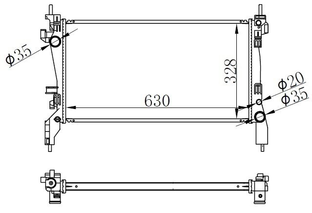 RADYATÖR (MEKANİK) FIORINO 1.3 MTJ 08=> (625X3...