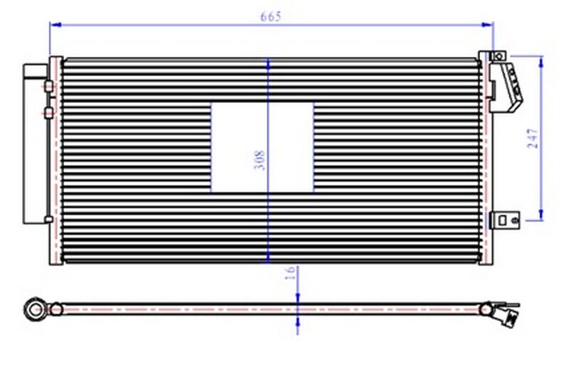 KLİMA RADYATÖRÜ FIAT DOBLO 10=> COMBO 12=> ...