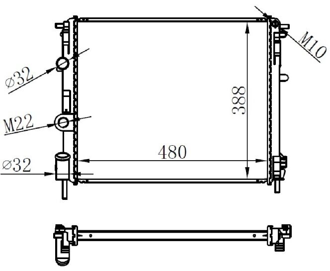 RADYATÖR CLIO II-KNG-LOGAN1.5 DCI-1.6 16V-1.9 DTI...