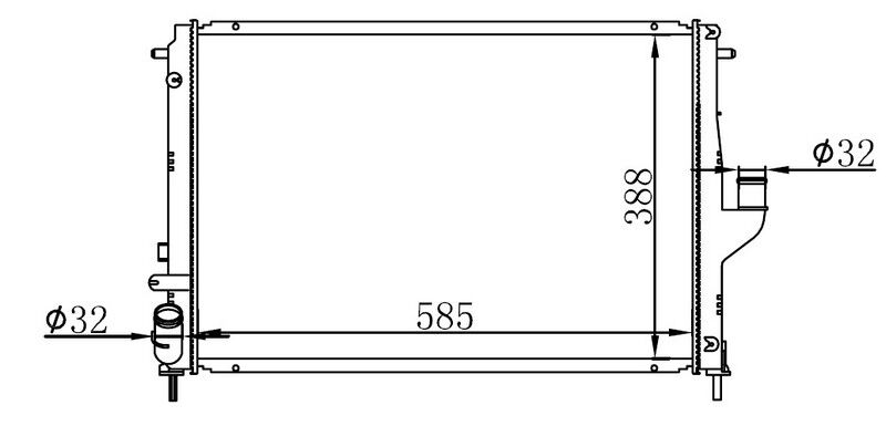 RADYATÖR BRAZİNG DACIA DUSTER 10=> LOGAN 05=>...