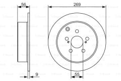 FREN DISKI ARKA HYBRID PRIUS 03-09 (269-5)
