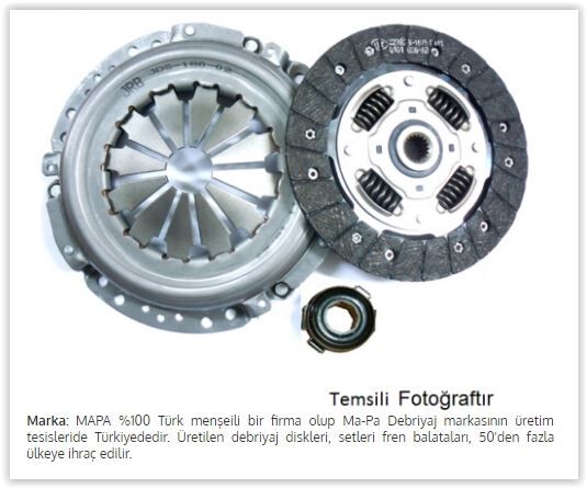 DEBRİYAJ SETİ (BASKI+DİSK) FIAT SCUDO 1.9