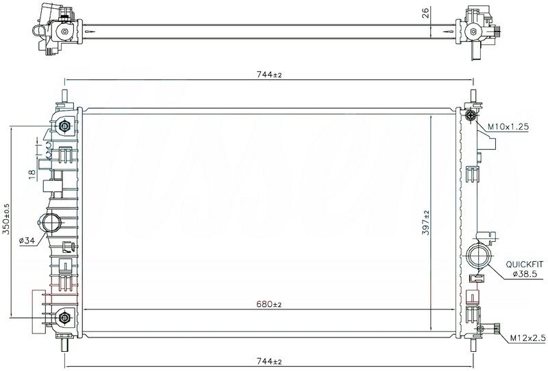 SU RADYATÖRÜ OPEL INSIGNIA A 09>17 (OTOMATİK) 1...